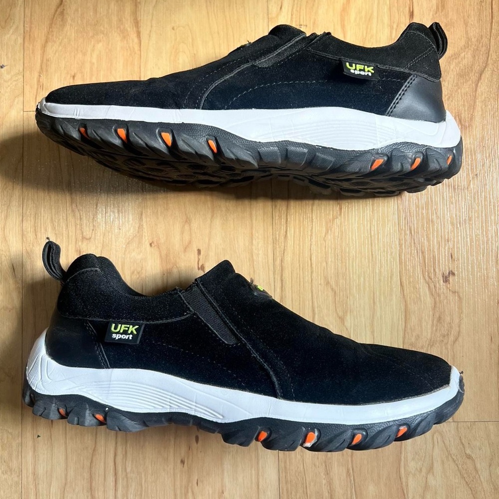 Black suede UFK trainers